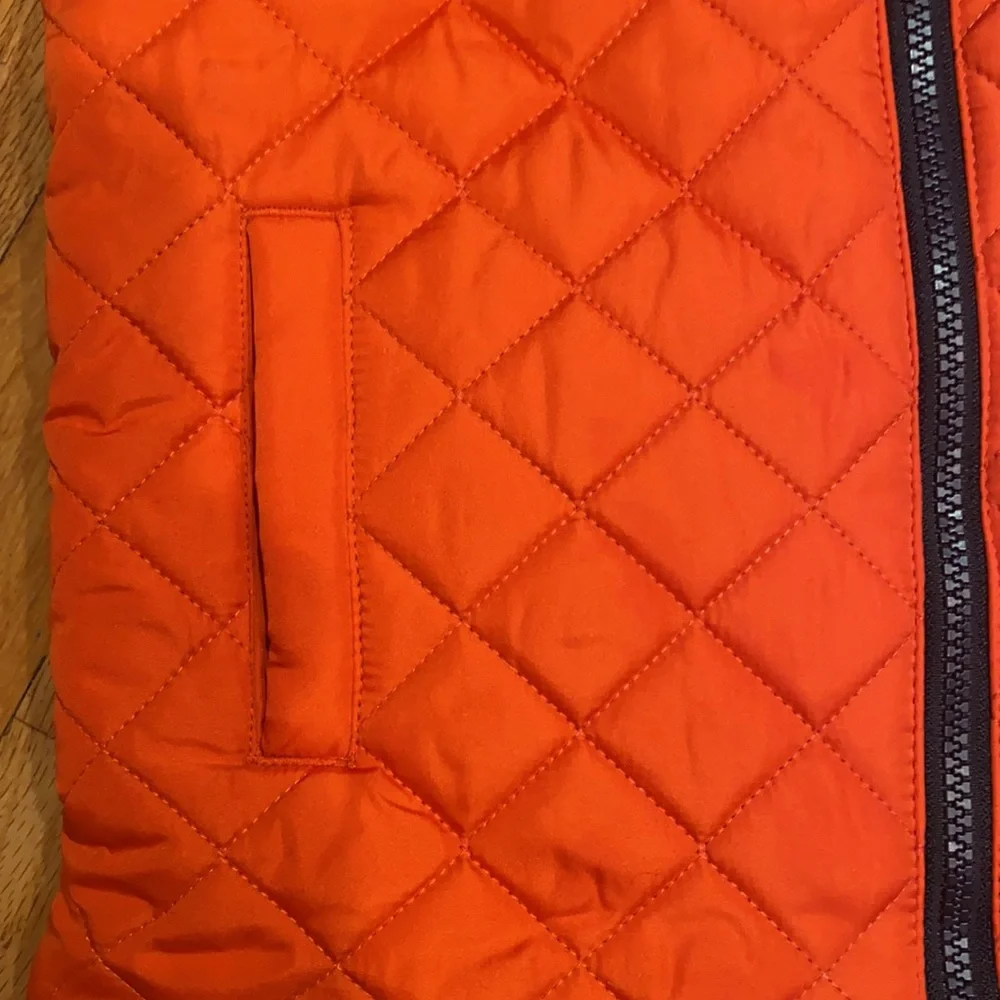 Gymboree Kids Vest Orange Blue Medium Quilted
